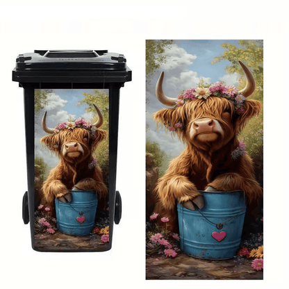 ♻️Creative Trash Can Sticker with Colourful Cartoon
