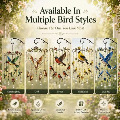 🐦Elegant Hummingbird Garden Wind Chime Suncatcher