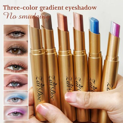 🎨 3-Color Eyeshadow Stick – Creamy, Blendable, Long-Lasting, On-the-Go