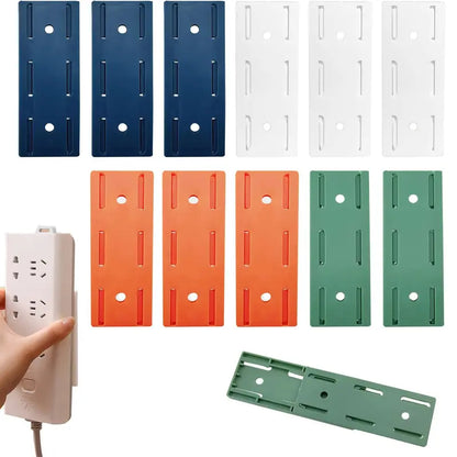 10-Pack Adhesive Power Strip Holder – No-Drill Wall Mount Cable Organizer
