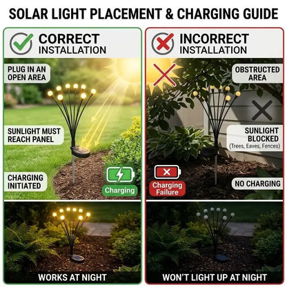 🔥Last day 50% OFF🔥Outdoor Solar Firefly Lights with Auto Dusk-to-Dawn Glow-Buy More Save More