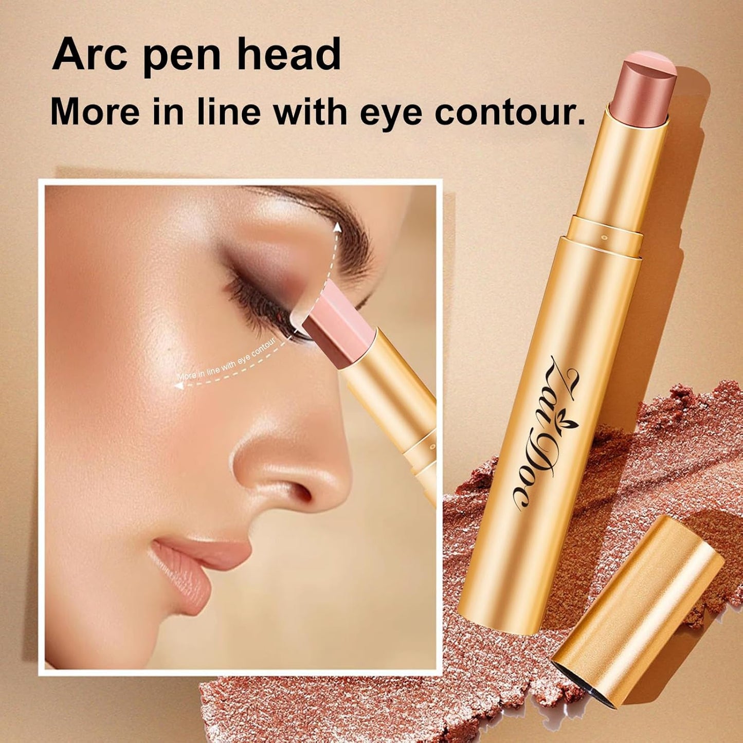 🎨 3-Color Eyeshadow Stick – Creamy, Blendable, Long-Lasting, On-the-Go
