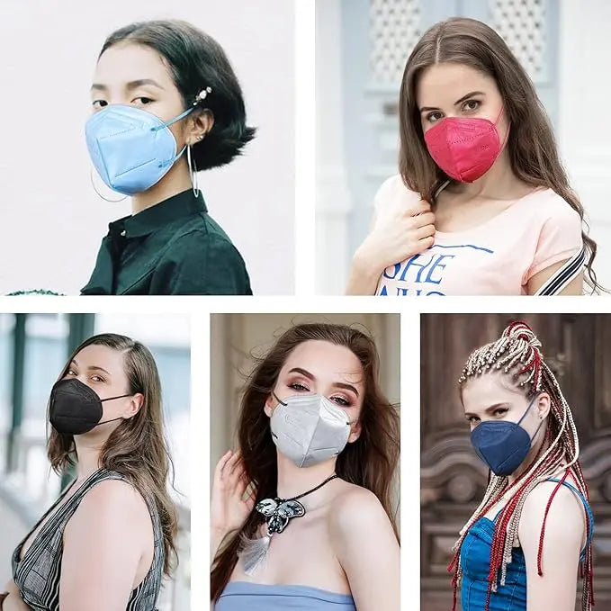 🛍️ 50/100-Pack KN95 Masks – 5-Layer Breathable Protection in Multiple Colors