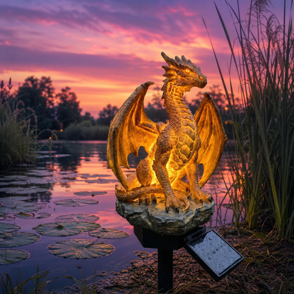 🐉✨Dragon Legacy Golden Ember Edition Solar Garden Light