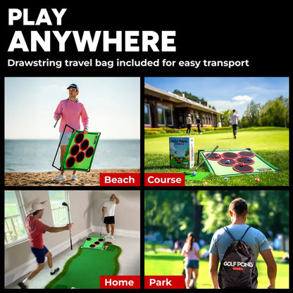 Golf Pong Game Set | Indoor & Outdoor Golf Beer Pong