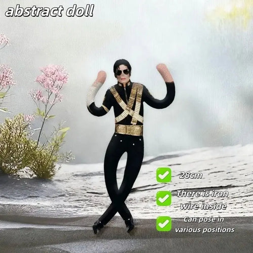 Michael Jackson Role-Playing Prop Doll, Plush Toy, Room Decor, Abstract Jointed Figure, Gift Item, Trendy Character Accessory