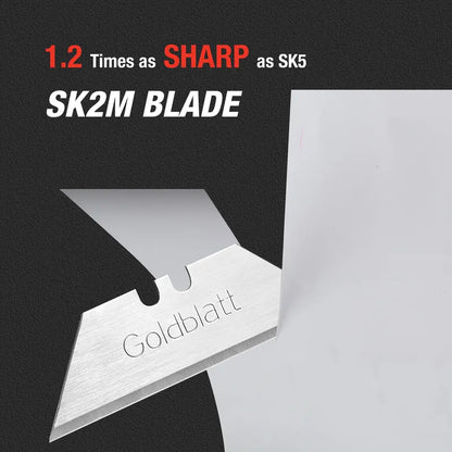Goldblatt 100-Pack Utility Blades Premium Tempered SK2M Steel with Dispenser
