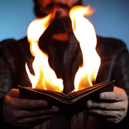 Flaming Wallet Magic Trick Flame Street Show Prop Fire Wallet,Magician Wallets, Close-up Magic, Props, Professional Cool Tricks