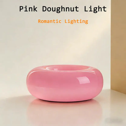 🍩Aesthetic Doughnut LED Night Lamp – Easter Decor 2026-Cozy Ambient Light, Touch Control,Warm Color