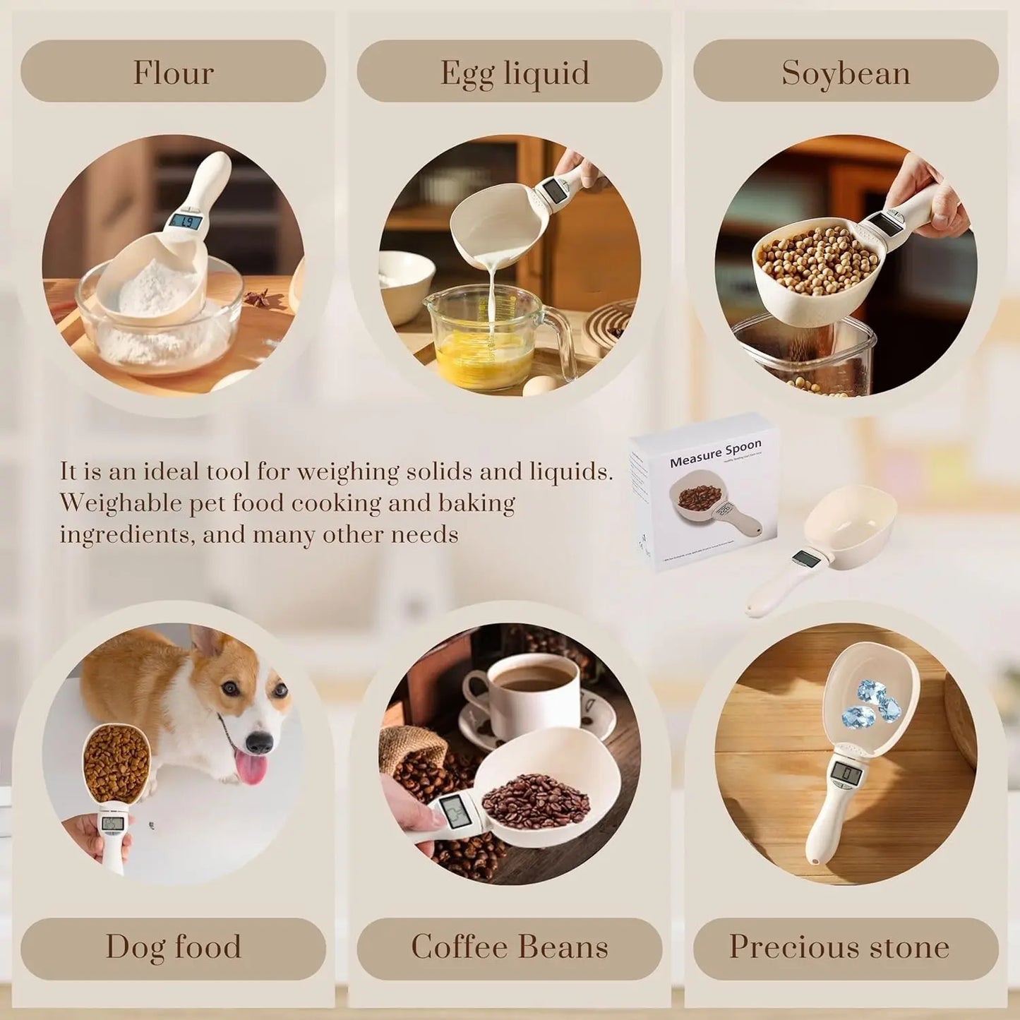 🥄 Digital Measuring Scoop Scale | Scoop, Weigh & Pour