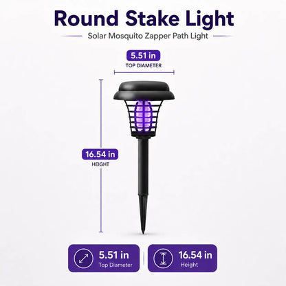 ☀️ 2-in-1 Solar Bug Zapper – UV Mosquito Killer + Soft Pathway Light, Auto Dusk-to-Dawn, IP65