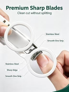 Pet Nail Clippers with Magnifying Glass, Safe Sharp Pet Claw Trimmer for Cats & Small Dogs, Anti-Splinter Nail Cutter for Home Grooming