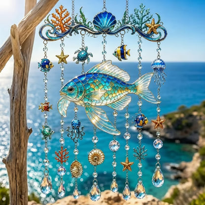 Ocean-Themed Crystal Wind Chime