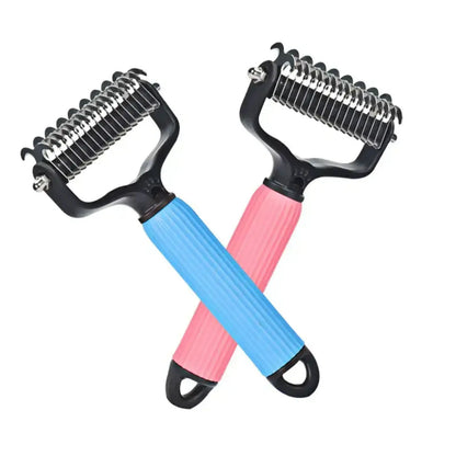 🐾 Pet Detangling Comb – Double-Sided Stainless Steel for Dogs