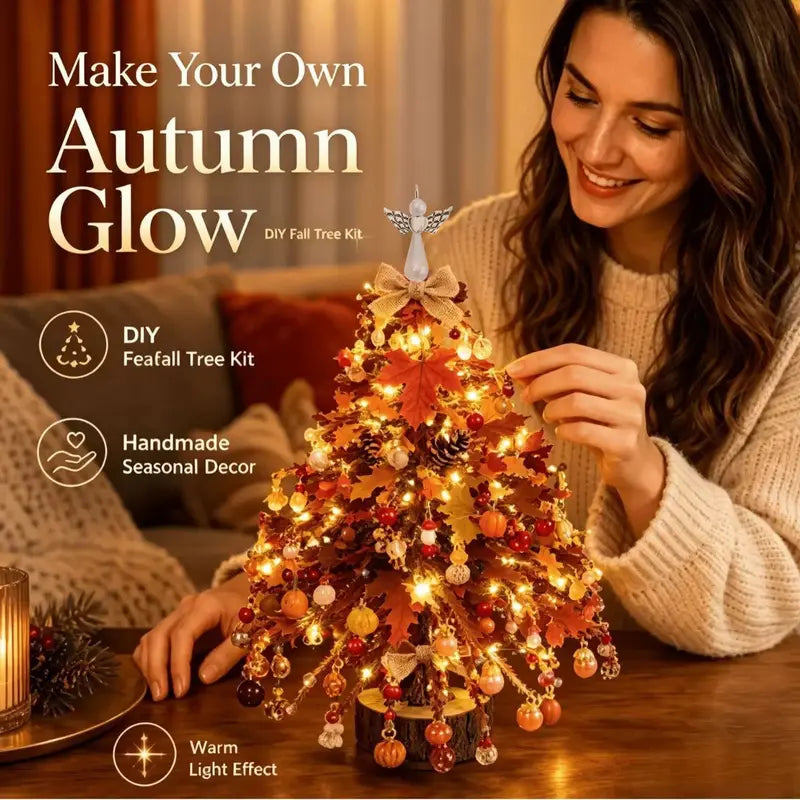 DIY Beaded Christmas Tree Kit with Lights – Handmade Crystal Holiday Decor