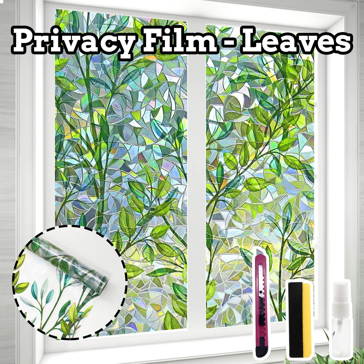 🪟 Static Cling Window Privacy Film | Daytime Privacy & Sun Control