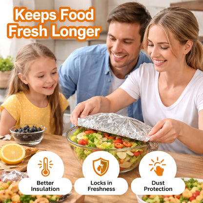 🍳Aluminum Foil Heat Shield Covers – No Plastic, Heat-Resistant, Reusable