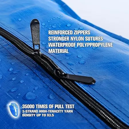 Extra-Large, Heavy-Duty Moving Bags—Waterproof storage bags with handles and zippers, foldable, ideal for college dorms and home storage.