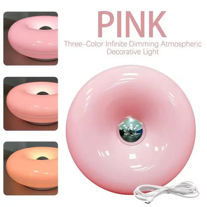 🍩Aesthetic Doughnut LED Night Lamp – Easter Decor 2026-Cozy Ambient Light, Touch Control,Warm Color