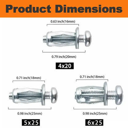 🔩 Heavy-Duty Expansion Rivet Nuts – M4/M5/M6