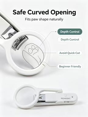 Pet Nail Clippers with Magnifying Glass, Safe Sharp Pet Claw Trimmer for Cats & Small Dogs, Anti-Splinter Nail Cutter for Home Grooming