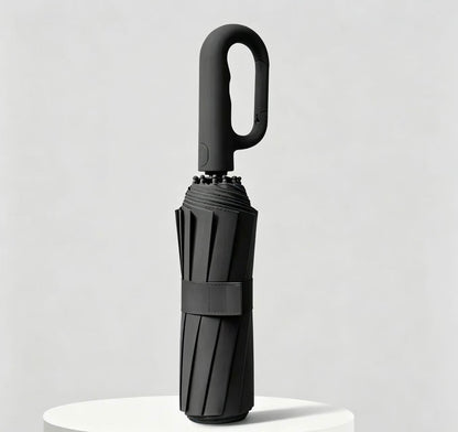 💧Automatic Folding Umbrella,Portable Rain Umbrella with Loop Buckle, Windproof & Waterproof Umbrella for Men & Women