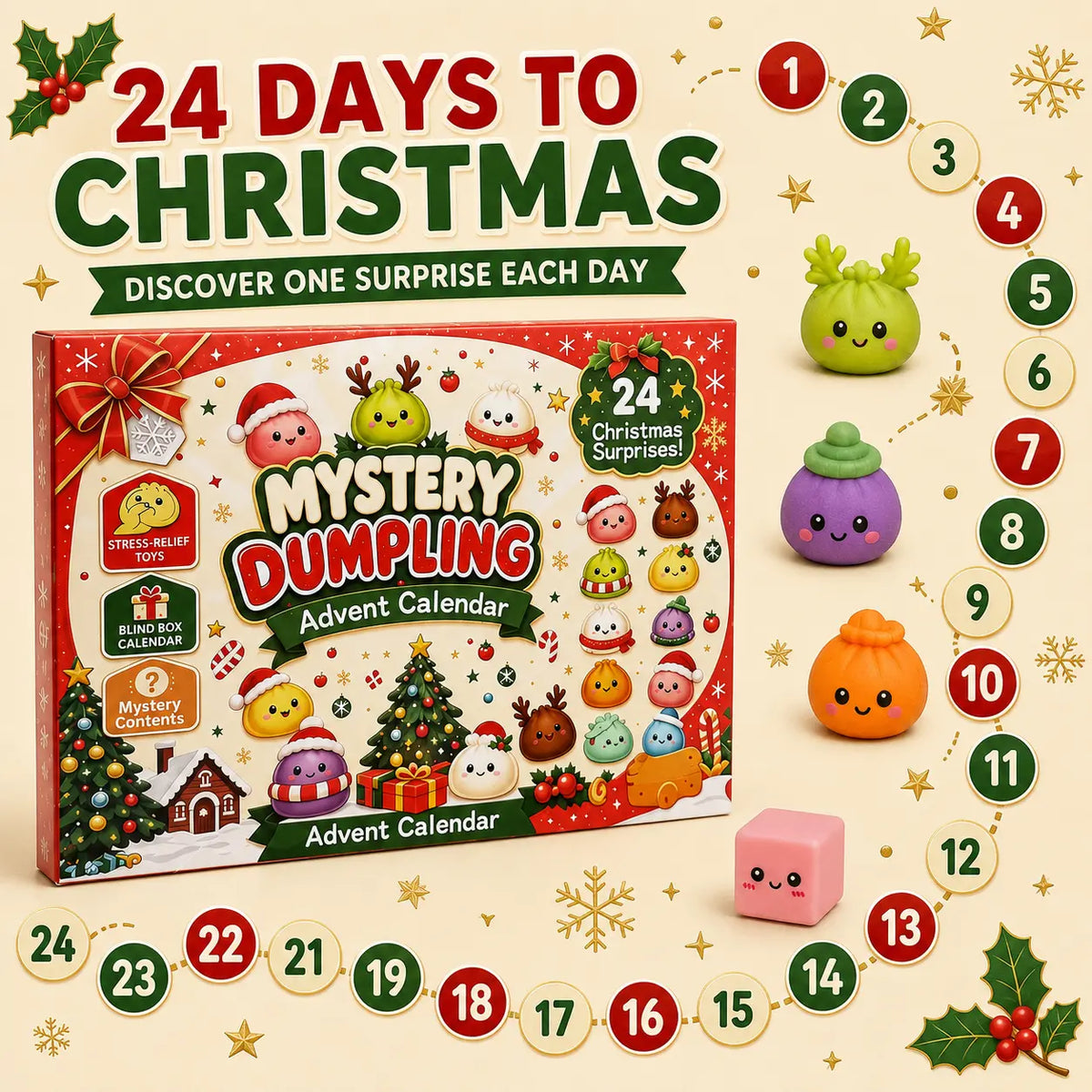 🎄 24-Day Mini Squishies Advent Calendar