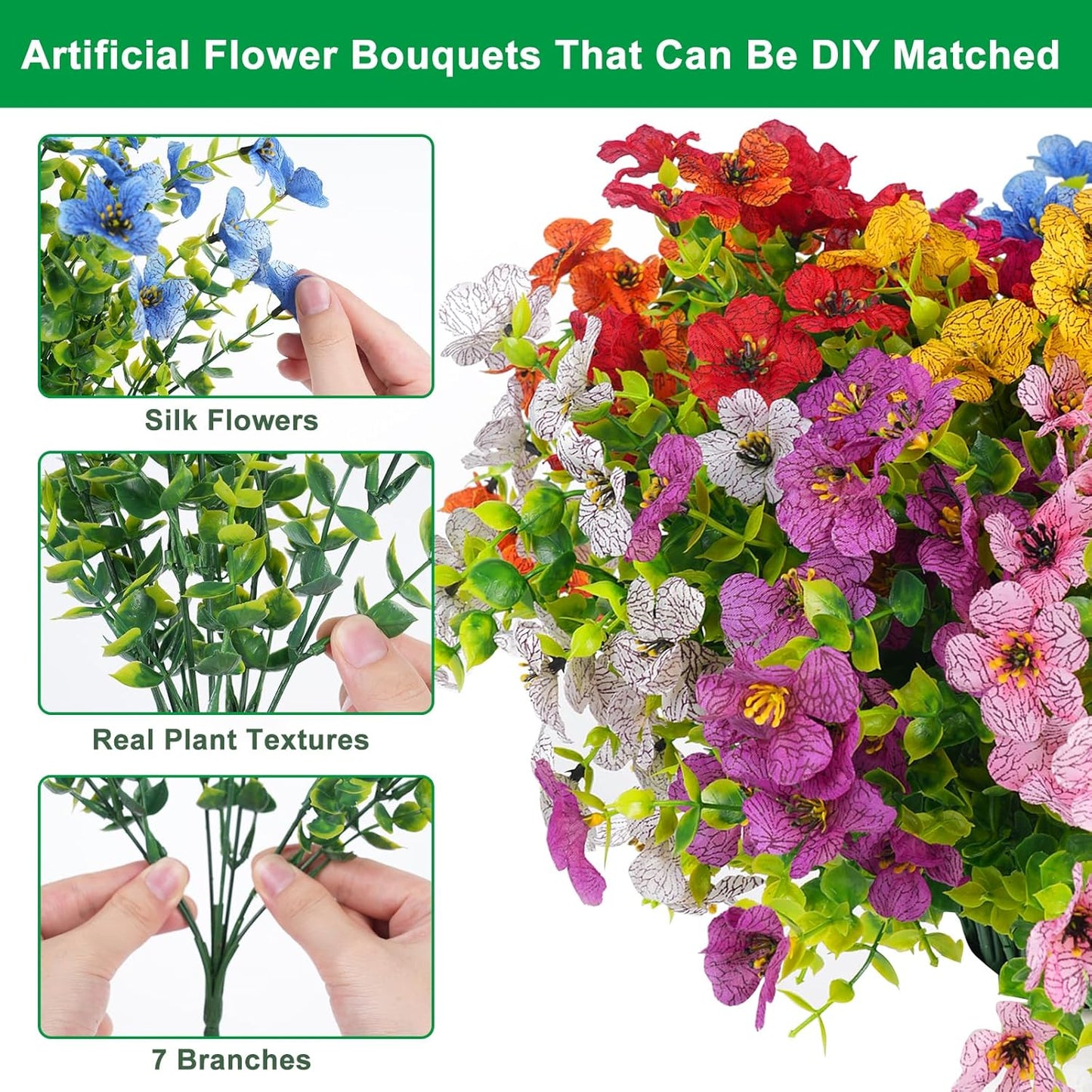 🌸Last Day Sale 50% OFF💐 UV Resistant Colorful Artificial Flower