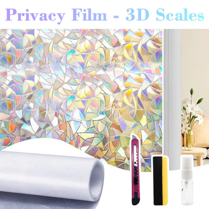 🪟 Static Cling Window Privacy Film | Daytime Privacy & Sun Control
