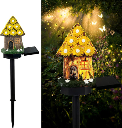 🍄 Enchanted Solar Mushroom House Light – Cozy Fairy Garden Decor