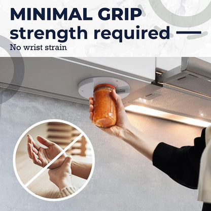 🔥 EZ Off Jar Opener – Under Cabinet, One-Handed, for Seniors & Weak Hands