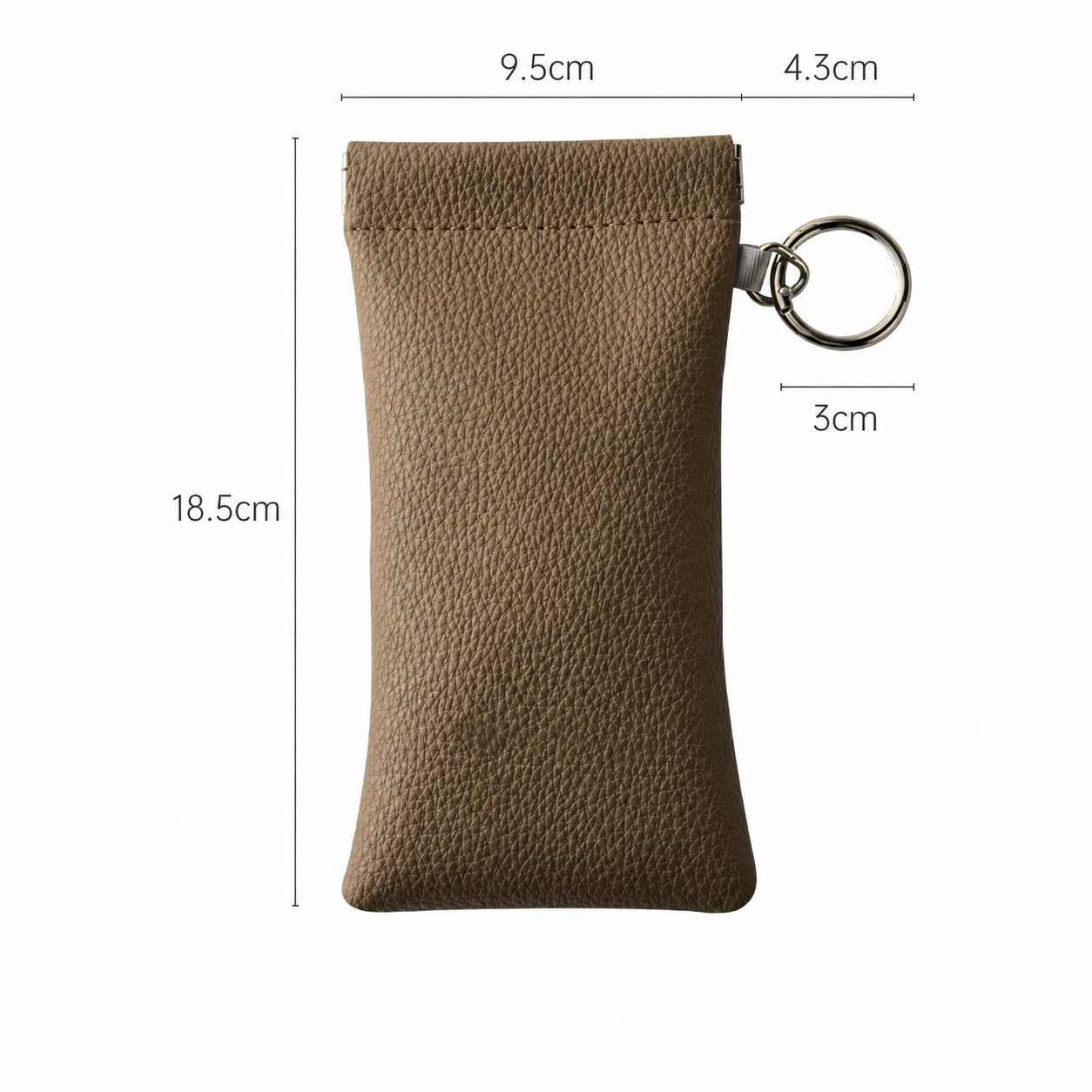 Soft PU Leather Sunglasses Pouch Elastic Opening Eyeglasses Bag