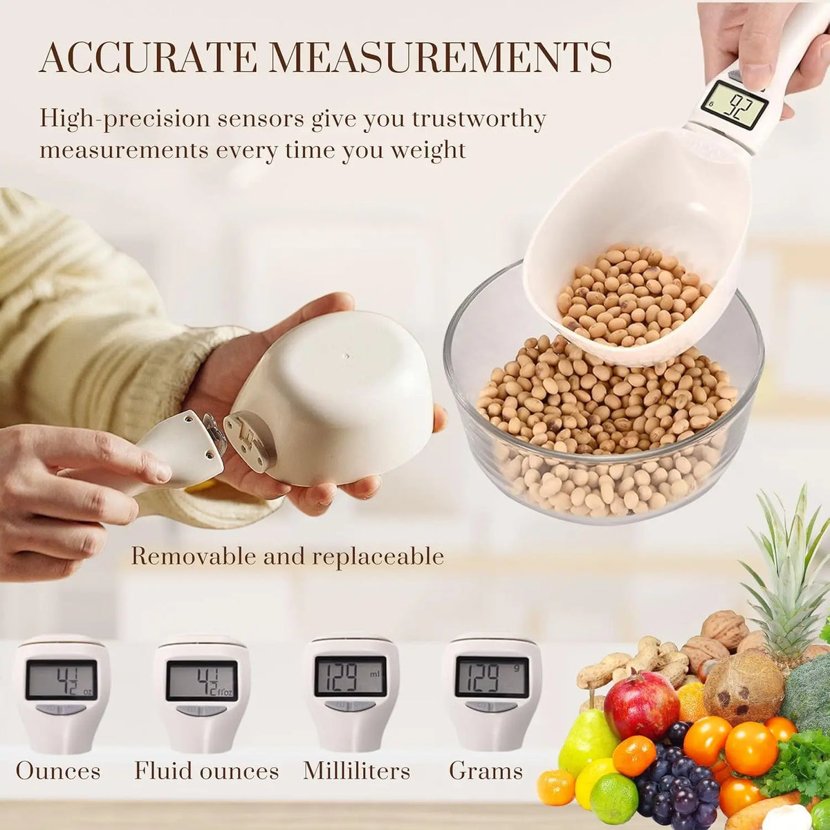 🥄 Digital Measuring Scoop Scale | Scoop, Weigh & Pour