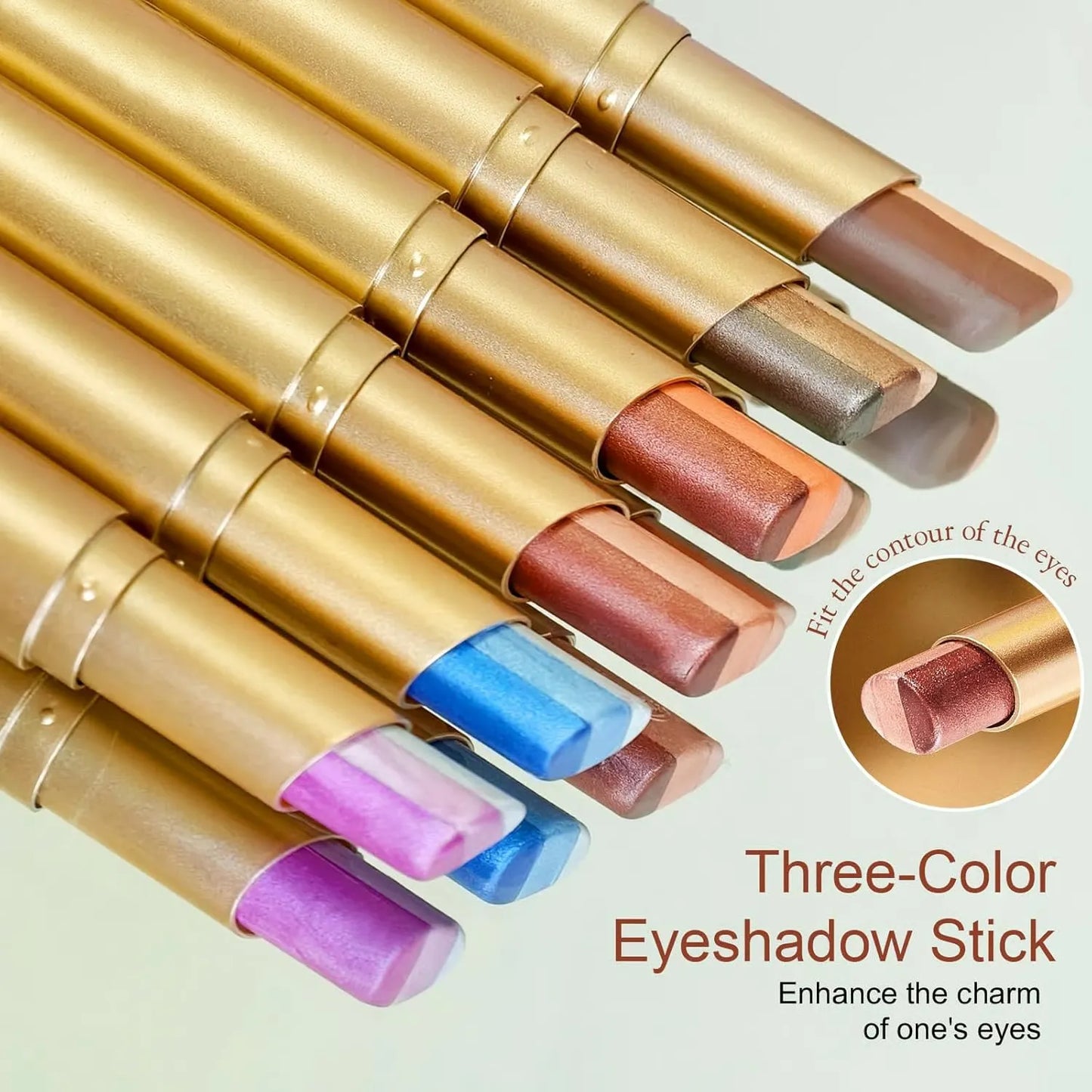 3-Color Eyeshadow Stick – Creamy, Blendable, Long-Lasting, On-the-Go