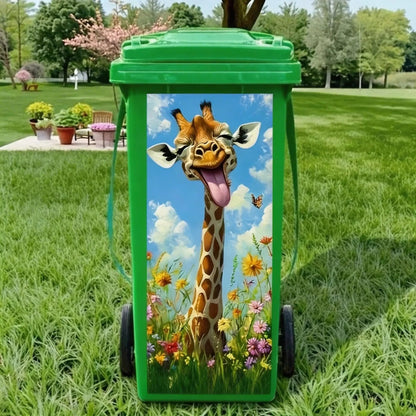 ♻️Creative Trash Can Sticker with Colourful Cartoon