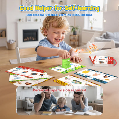 Dinosaur Talking Flash Cards - Montessori Learning Set