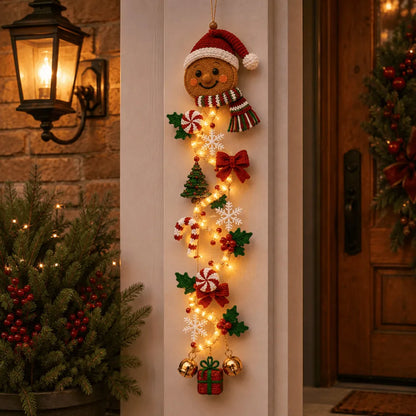 ⚡Light-Up Christmas Door Hanger – 6 Festive Designs with Warm Holiday Glow