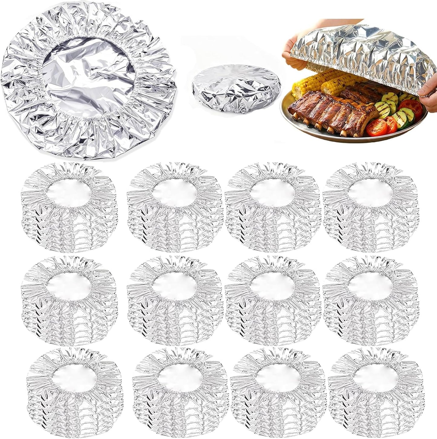 🍳Aluminum Foil Heat Shield Covers – No Plastic, Heat-Resistant, Reusable