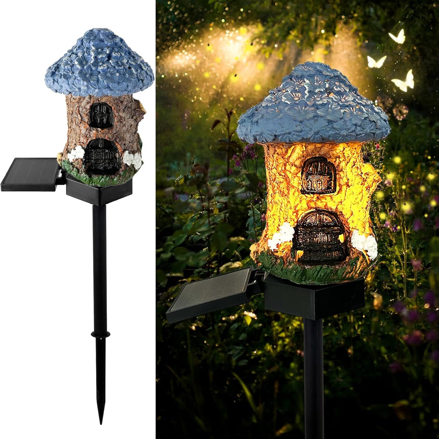 🍄 Enchanted Solar Mushroom House Light – Cozy Fairy Garden Decor