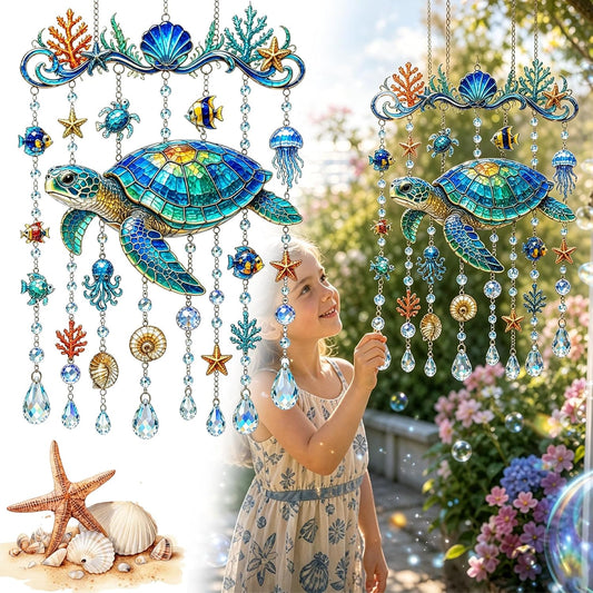 Ocean-Themed Crystal Wind Chime