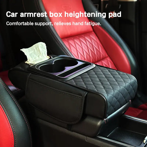 Multifunctional PU Leather Car Armrest Box Mat