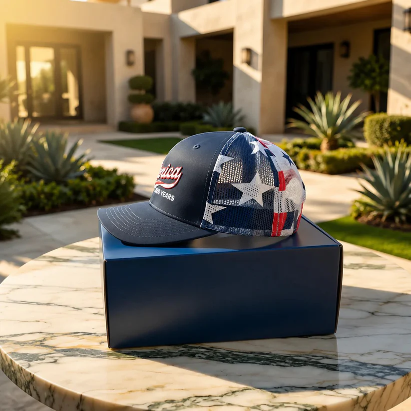 ?? ’Merica 250 Years Embroidered Mesh Back Trucker Hat