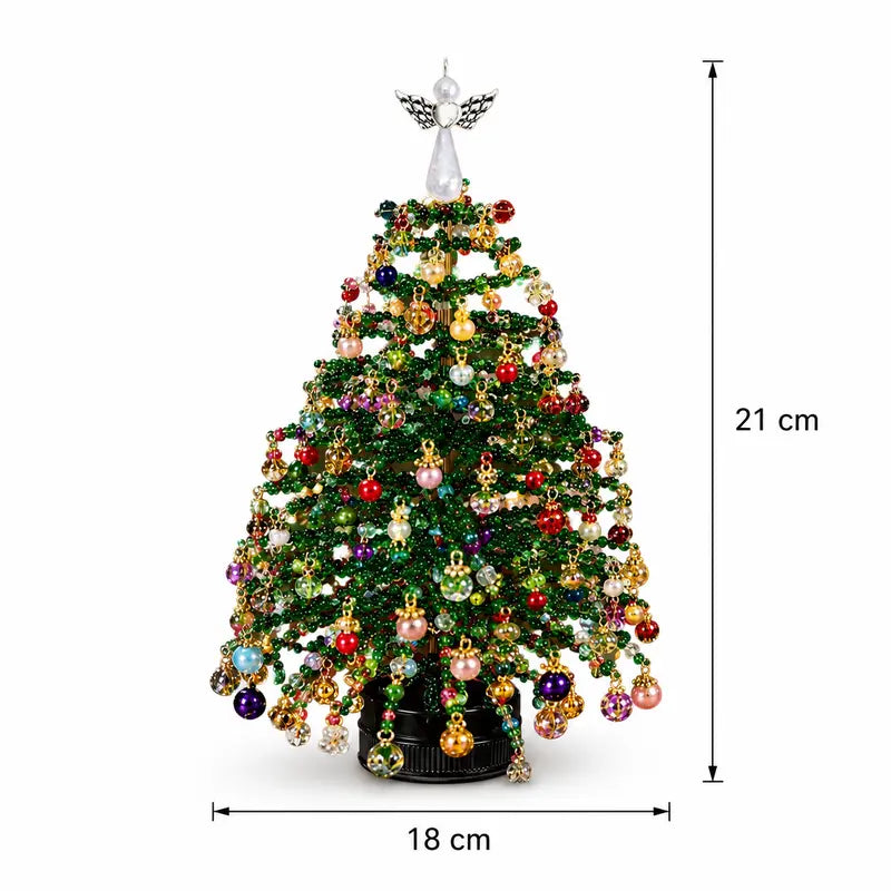 DIY Beaded Christmas Tree Kit with Lights – Handmade Crystal Holiday Decor