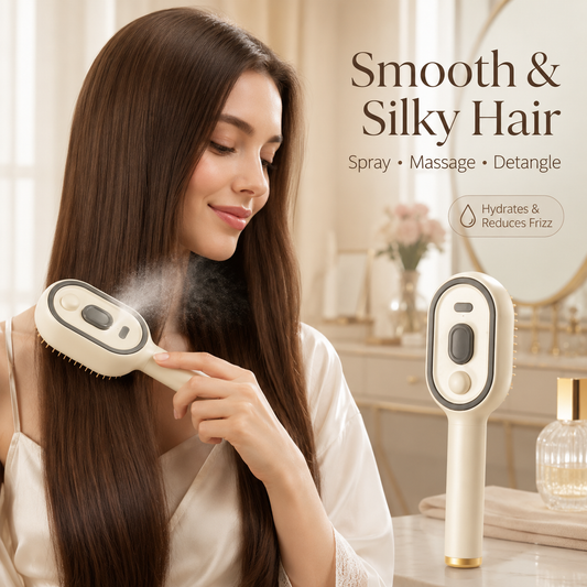 ✨ Electric Spray Comb – Nano Mist, Anti-Static, Scalp Massage