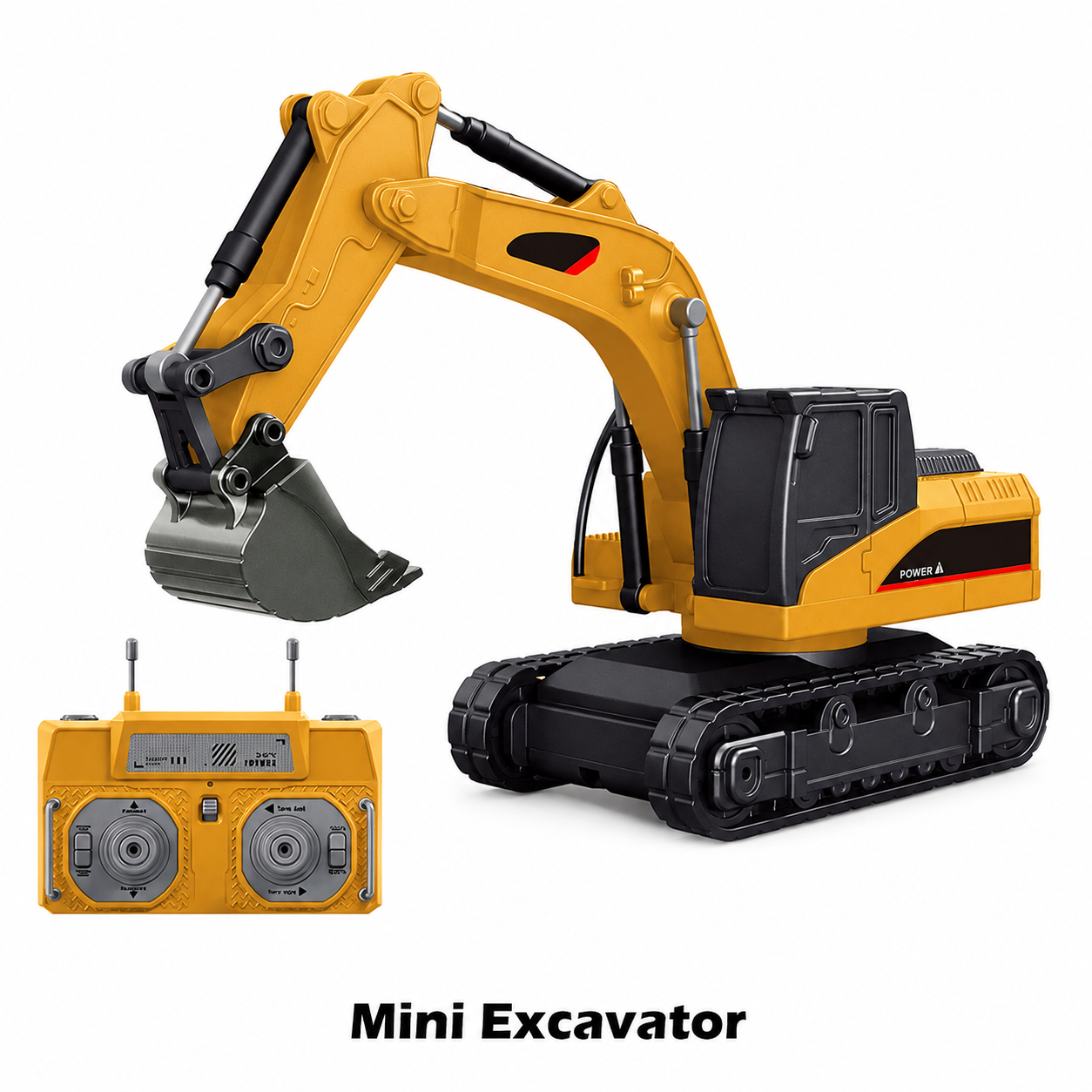 RC Construction Vehicle Toy Set with Excavator, Dump Truck, Forklift & Bulldozer