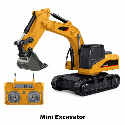 RC Construction Vehicle Toy Set with Excavator, Dump Truck, Forklift & Bulldozer