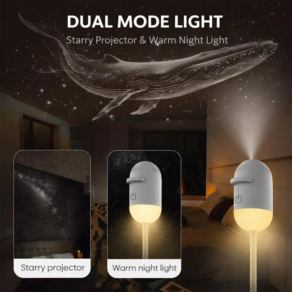 Galaxy Projector 2-in-1 Starry Sky Night Light USB