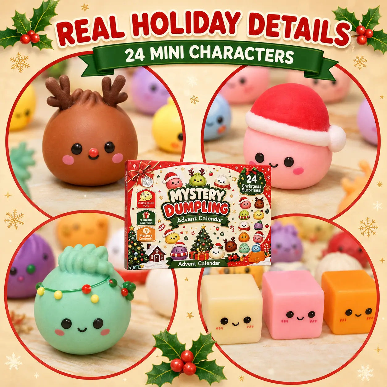 🎄 24-Day Mini Squishies Advent Calendar