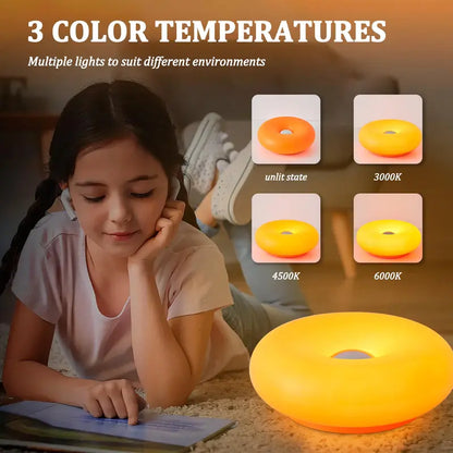 🍩Aesthetic Doughnut LED Night Lamp – Easter Decor 2026-Cozy Ambient Light, Touch Control,Warm Color
