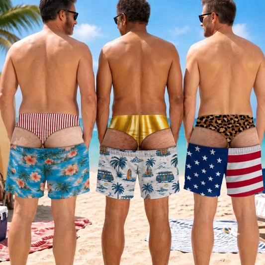 Funny Patriotic Men Swim Trunks
